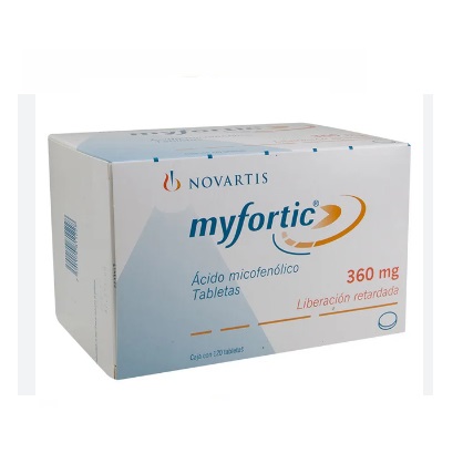 Myfortic - Ácido Micofenólico - 360mg - 120 cápsulas - Novartis
